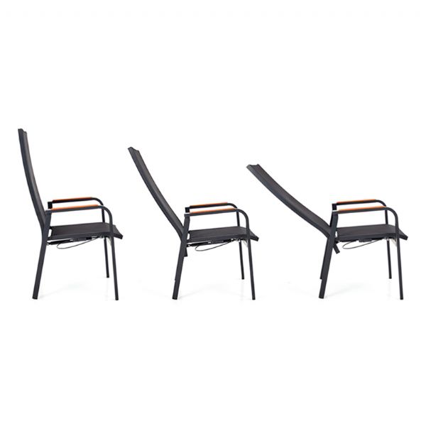 Silla de comedor reclinable con respaldo alto para patio - 11D12J