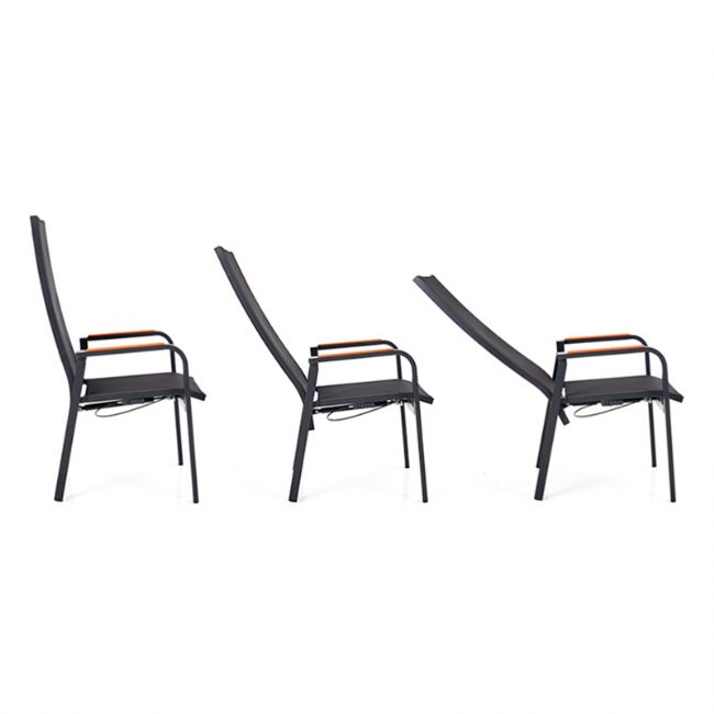 Silla de comedor reclinable con respaldo alto para patio - 11D12J