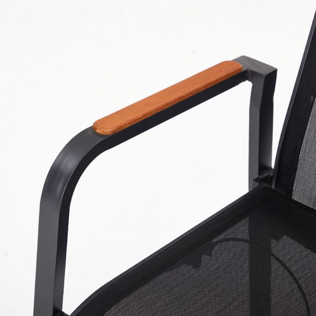 Silla de comedor reclinable con respaldo alto para patio - 11D12J