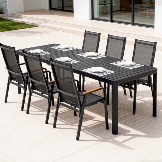 Silla de comedor reclinable con respaldo alto para patio - 11D12J