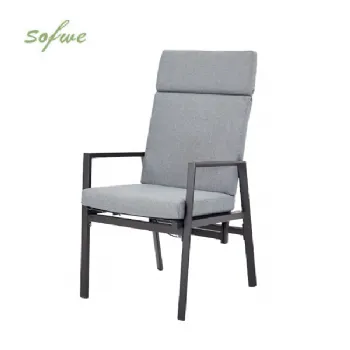 Sillón reclinable de respaldo alto para patio con cojín de...