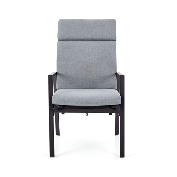 Sillón reclinable de respaldo alto para patio con cojín de poliéster hilado - 11D12K