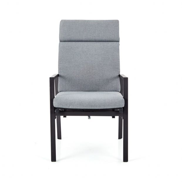 Sillón reclinable de respaldo alto para patio con cojín de poliéster hilado - 11D12K