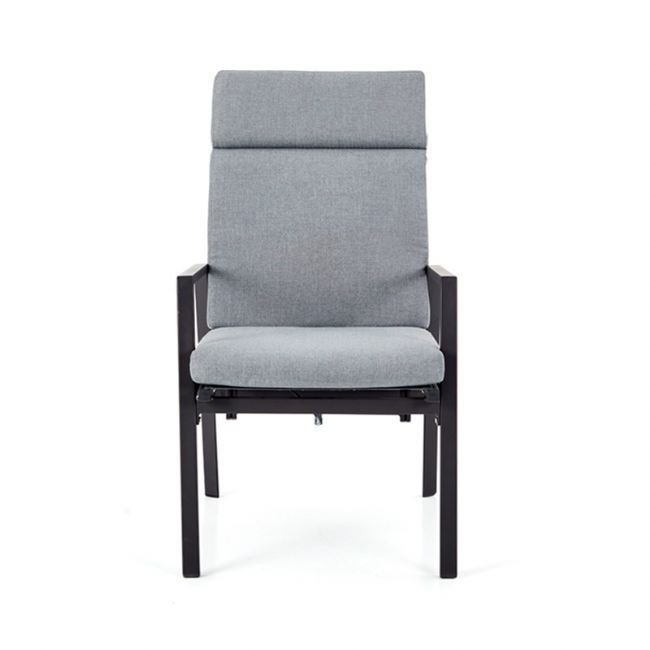 Sillón reclinable de respaldo alto para patio con cojín de poliéster hilado - 11D12K