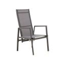 Sillón reclinable de respaldo alto para patio con cojín de poliéster hilado - 11D12K