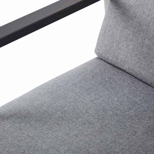 Sillón reclinable de respaldo alto para patio con cojín de poliéster hilado - 11D12K