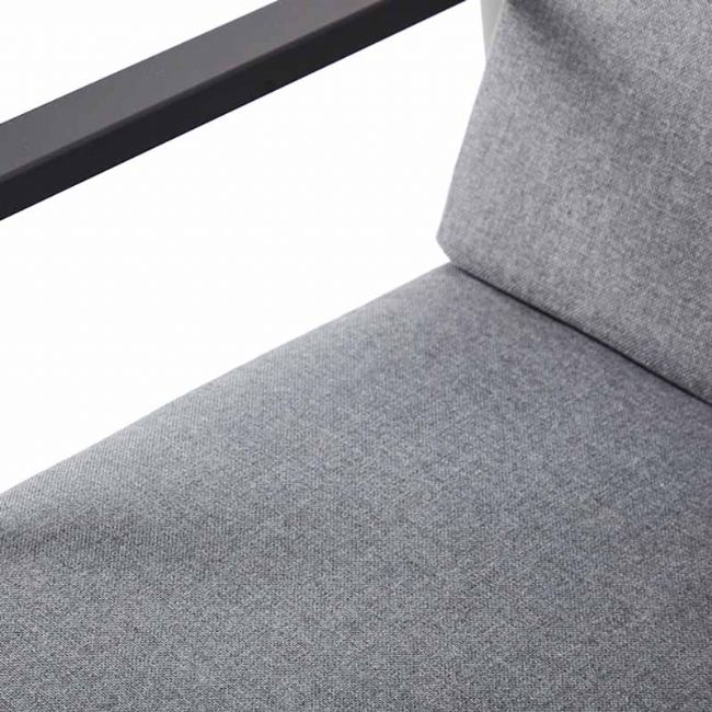 Sillón reclinable de respaldo alto para patio con cojín de poliéster hilado - 11D12K