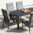 Sillón reclinable de respaldo alto para patio con cojín de poliéster hilado - 11D12K