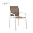 Silla de comedor de aluminio con asiento y respaldo de malla transpirable - 11D27A