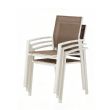 Silla de comedor de aluminio con asiento y respaldo de malla transpirable - 11D27A
