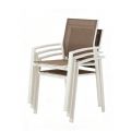 Silla de comedor de aluminio con asiento y respaldo de malla transpirable - 11D27A