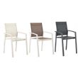 Silla de comedor de aluminio con asiento y respaldo de malla transpirable - 11D27A