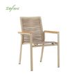 Silla de comedor de exterior de aluminio y cuerda trenzada - 11D27C