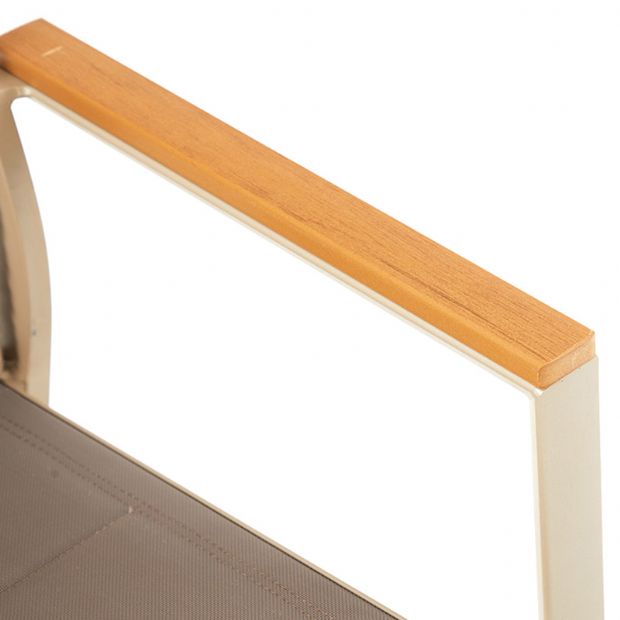 Silla de comedor de exterior de aluminio y cuerda trenzada - 11D27C