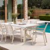 Silla de comedor de exterior de aluminio y cuerda trenzada - 11D27C