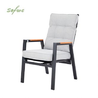 Sillón de comedor para exterior con respaldo ajustable