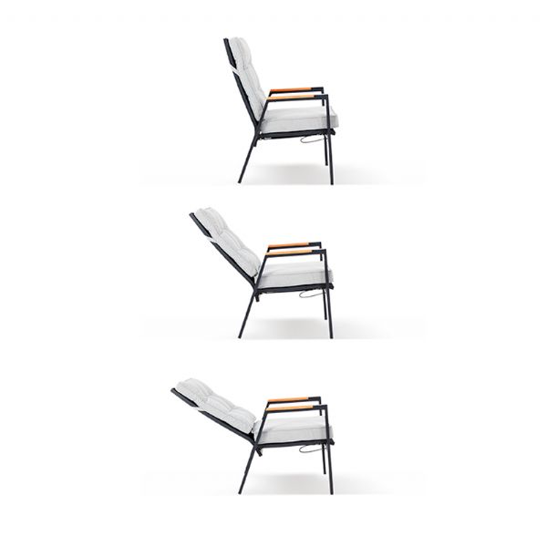 Sillón de comedor para exterior con respaldo ajustable - 11D27D