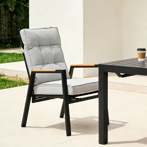 Sillón de comedor para exterior con respaldo ajustable - 11D27D