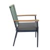 Silla de comedor de exterior con estructura de aleación de aluminio y cojín de asiento de 5 cm de grosor. - 11D27G