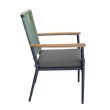 Silla de comedor de exterior con estructura de aleación de aluminio y cojín de asiento de 5 cm de grosor. - 11D27G