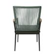 Silla de comedor de exterior con estructura de aleación de aluminio y cojín de asiento de 5 cm de grosor. - 11D27G