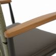 Silla de comedor de exterior con estructura de aleación de aluminio y cojín de asiento de 5 cm de grosor. - 11D27G