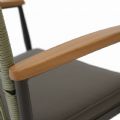 Silla de comedor de exterior con estructura de aleación de aluminio y cojín de asiento de 5 cm de grosor. - 11D27G