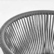 Silla de comedor redonda para exterior con respaldo de cuerda trenzada - 11D27I