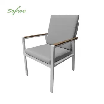 Silla de comedor de aluminio con...