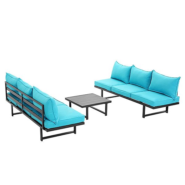 Juego de salón de piscina con muebles de metal para exteriores de lujo - 11C01B