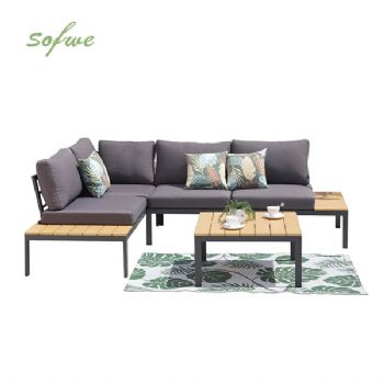 Juego de muebles de patio de aluminio de lujo Sofá