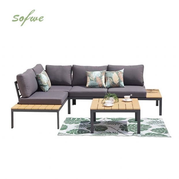 Juego de muebles de patio de aluminio de lujo Sofá - 11C01D