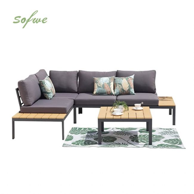 Juego de muebles de patio de aluminio de lujo Sofá - 11C01D