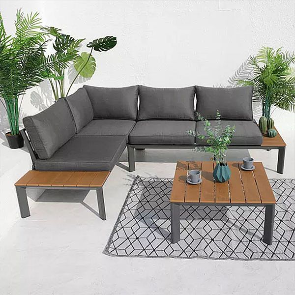 Juego de muebles de patio de aluminio de lujo Sofá - 11C01D