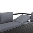 Juego de sofás de aluminio fundido con mesa y taburete - 11C01F