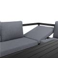Juego de sofás de aluminio fundido con mesa y taburete - 11C01F