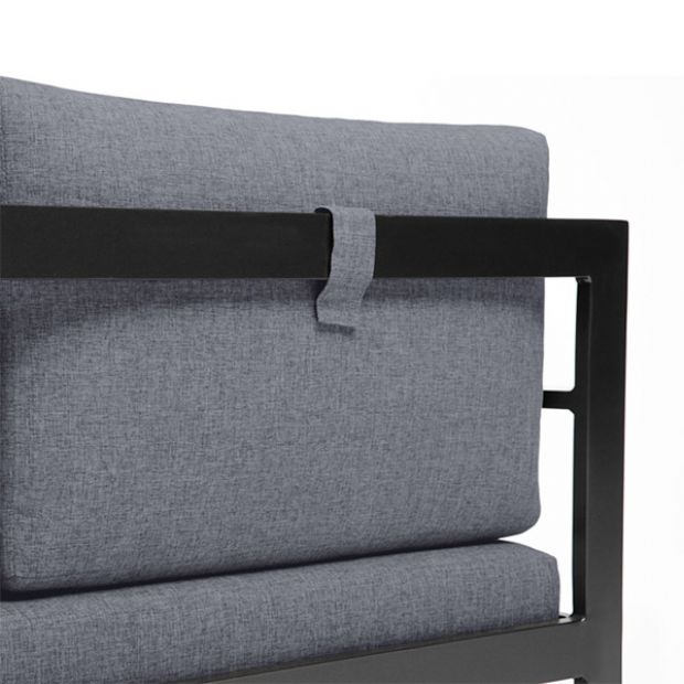 Juego de sofás de aluminio fundido con mesa y taburete - 11C01F