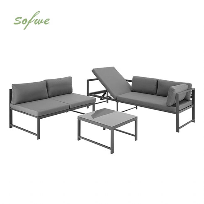 Sofá de jardín modular de 5 plazas para exterior - 11C01G