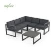 Sofá en forma de V de aluminio para exteriores de 4 piezas - 11C01H