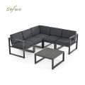 Sofá en forma de V de aluminio para exteriores de 4 piezas - 11C01H