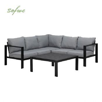 Sofá modular de exterior de aluminio de 5 plazas