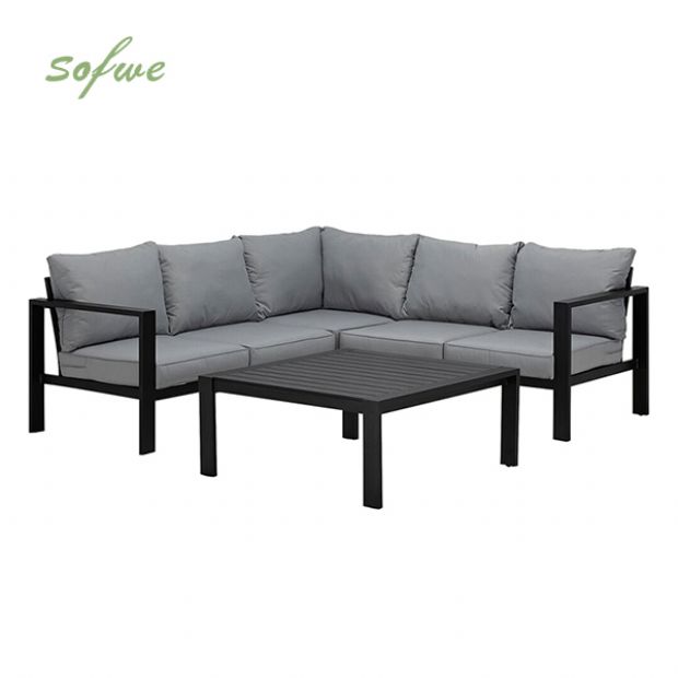 Sofá modular de exterior de aluminio de 5 plazas - 11C01I