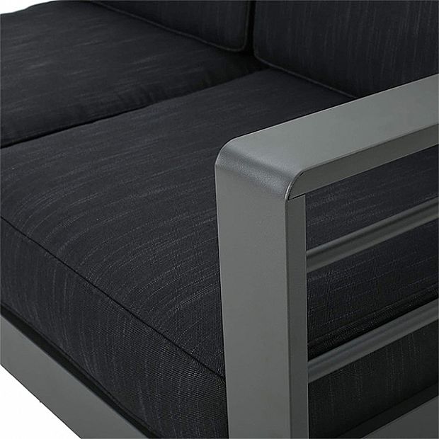 Sofá seccional de aluminio para exteriores en forma de V - 11C01J