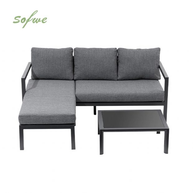 Juego de muebles de exterior de aluminio para patio de 3 piezas - 11C01L