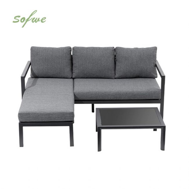 Juego de muebles de exterior de aluminio para patio de 3 piezas - 11C01L