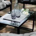 Juego de muebles de patio al aire libre de aluminio y hierro fundido - 11C01O