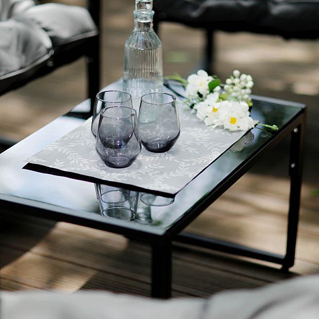 Juego de muebles de patio al aire libre de aluminio y hierro fundido - 11C01O