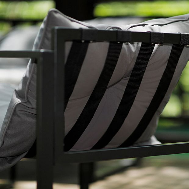 Juego de muebles de patio al aire libre de aluminio y hierro fundido - 11C01O