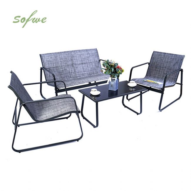 Muebles de patio de lujo de metal moderno - 11C01P