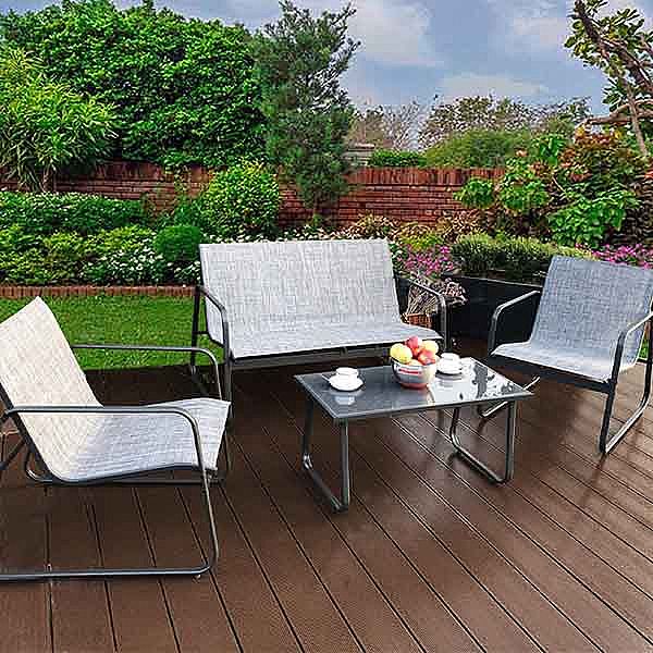 Muebles de patio de lujo de metal moderno - 11C01P